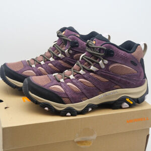 NEW Merrell Moab 3 Mid WP Hiking Boots Women's 10 Burgundy Burlwood Purple